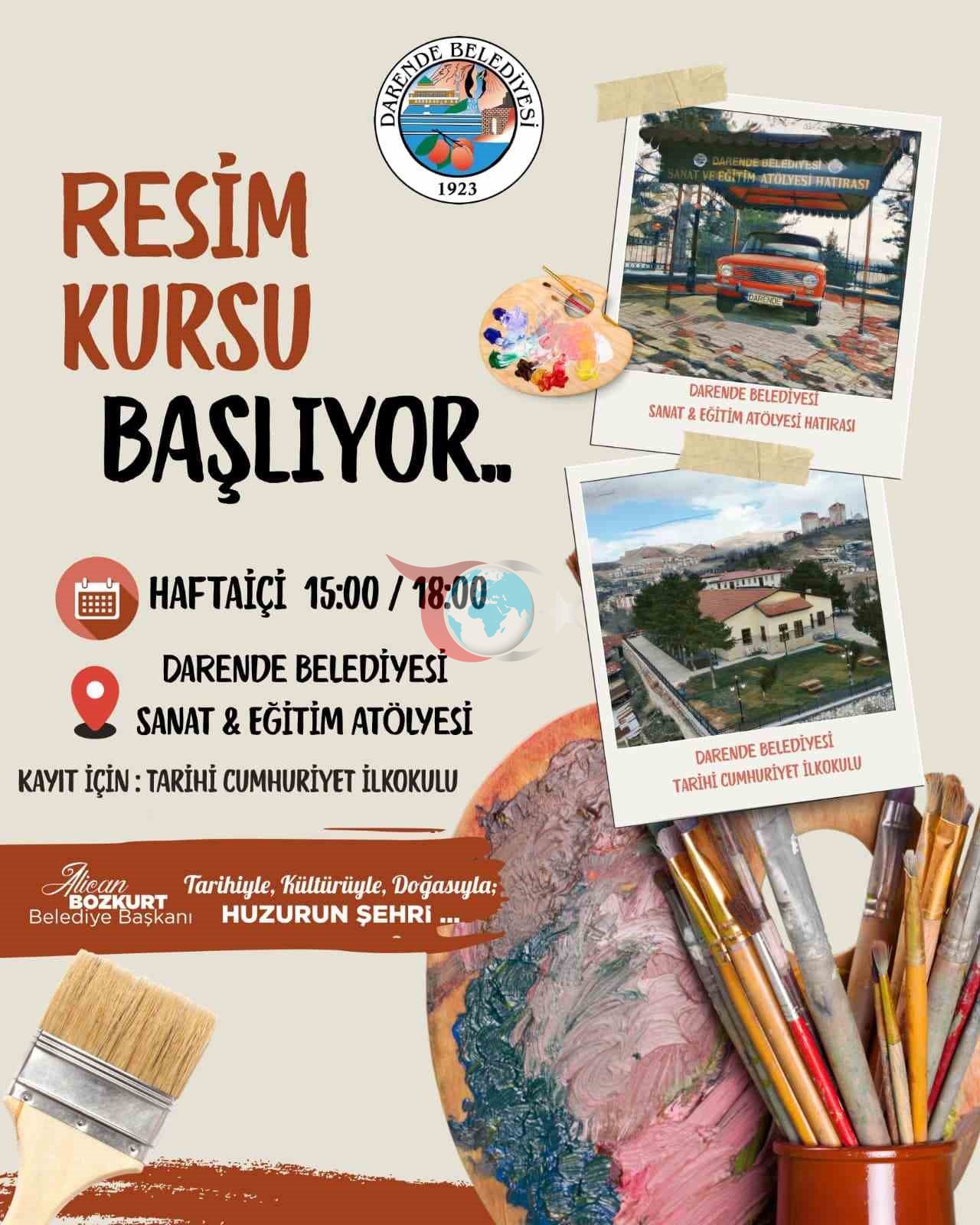 Darende&rsquo;de resim kursu açılıyor