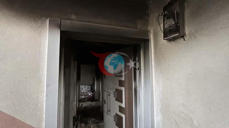 Evde tek başına olan çocuk çakmakla oynarken evi yaktı