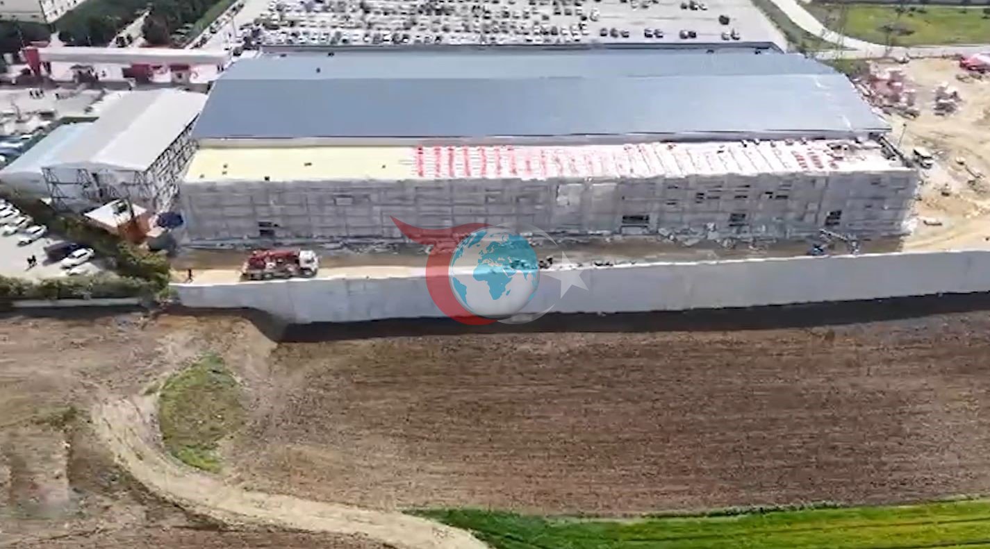 Silivri&rsquo;ye inşa edilen duruşma salonu havadan görüntülendi
