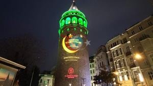 Galata Kulesinde ramazan ışığı