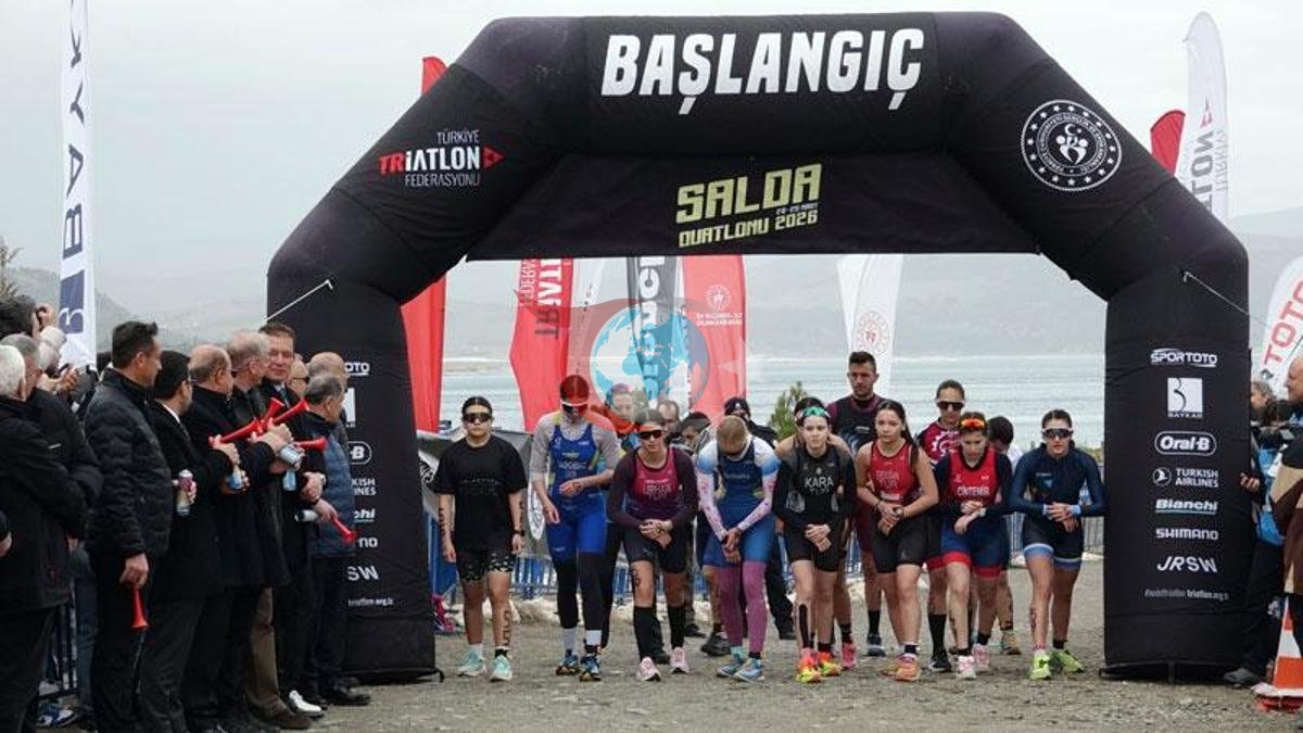 Salda Gölü'nde Duatlon Yarışları Coşku Yarattı