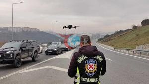 Trafikte ‘kaynak’ yapanlara havadan takip Taralı alanı ihlal edenlere ceza yağdı