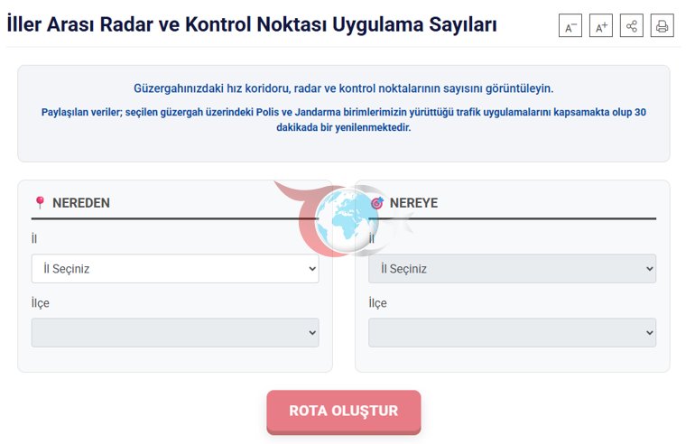 Sürücüler dikkat Radar noktaları tek haritada İçişleri Bakanlığı yeni uygulamayı duyurdu