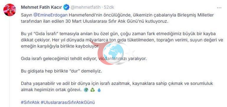 Bakan Gürlek: Adalet hizmetlerinde Sıfır Atık anlayışını yaygınlaştırıyoruz