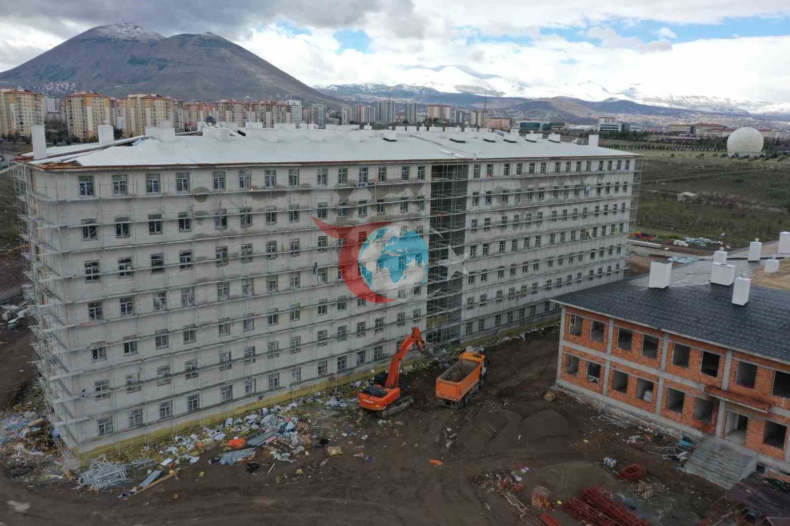 ERÜ kampüsünde yapılan yurtlar son aşamada