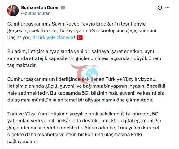 İletişim Başkanı Duran: Dijital egemenliğin güçlendirilmesi hedefleniyor