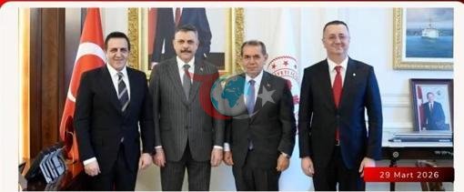 Galatasaray Başkanı Dursun Özbekten İçişleri Bakanı Mustafa Çiftçiye ziyaret