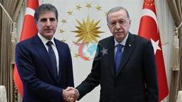 Cumhurbaşkanı Erdoğan, Irak Kürt Bölgesel Yönetimi Başkanı Neçirvan Barzani ile görüştü