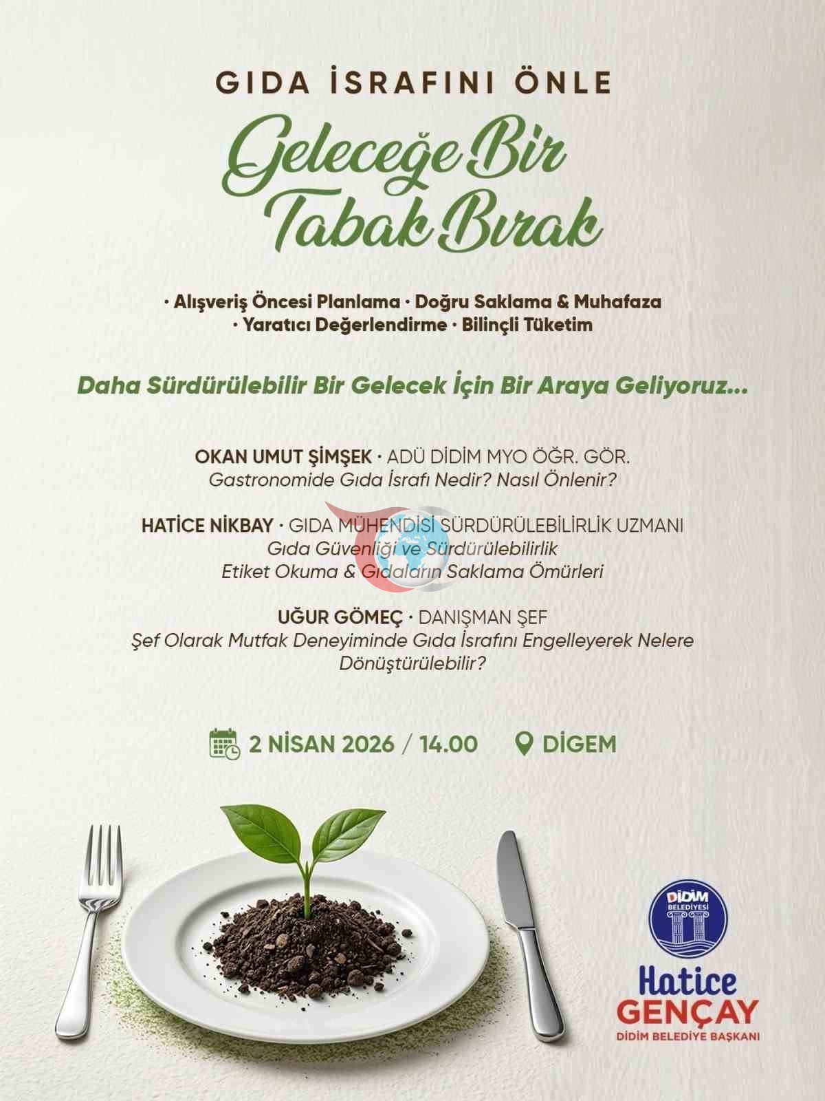 Uzmanlar Didim'de Gıda İsrafını Tartışacak