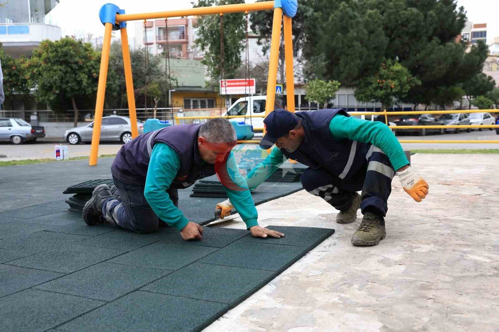 Efeler Belediyesi Parklarında Yenileme ve Bakım Çalışmaları Devam Ediyor