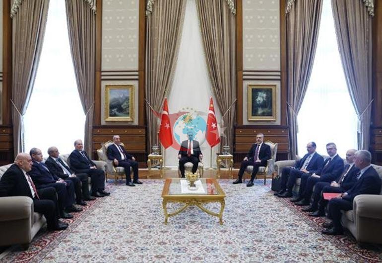 Cumhurbaşkanı Erdoğan, Filistin Devlet Başkan Yardımcısı Hüseyin eş-Şeyhi kabul etti