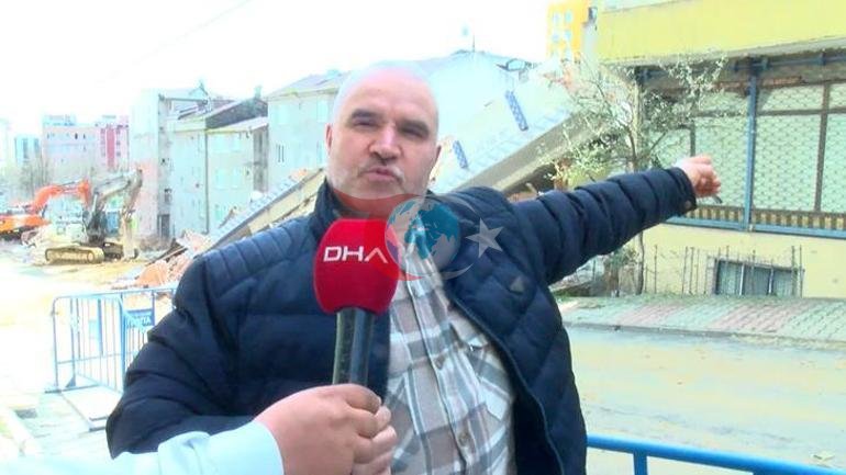 Sultangazi’de yıkım sırasında korkutan anlar Yan bina hasar gördü