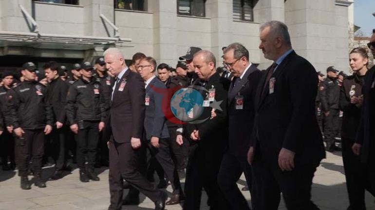 Şehit polis Mustafa Aydın için İstanbul Emniyet Müdürlüğünde tören