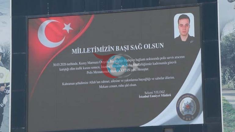 Şehit polis Mustafa Aydın için İstanbul Emniyet Müdürlüğünde tören