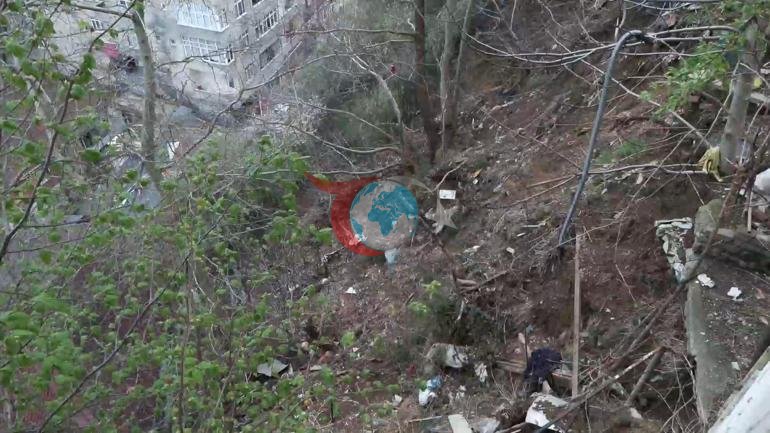Sarıyerde toprak kayması 6 bina boşaltıldı