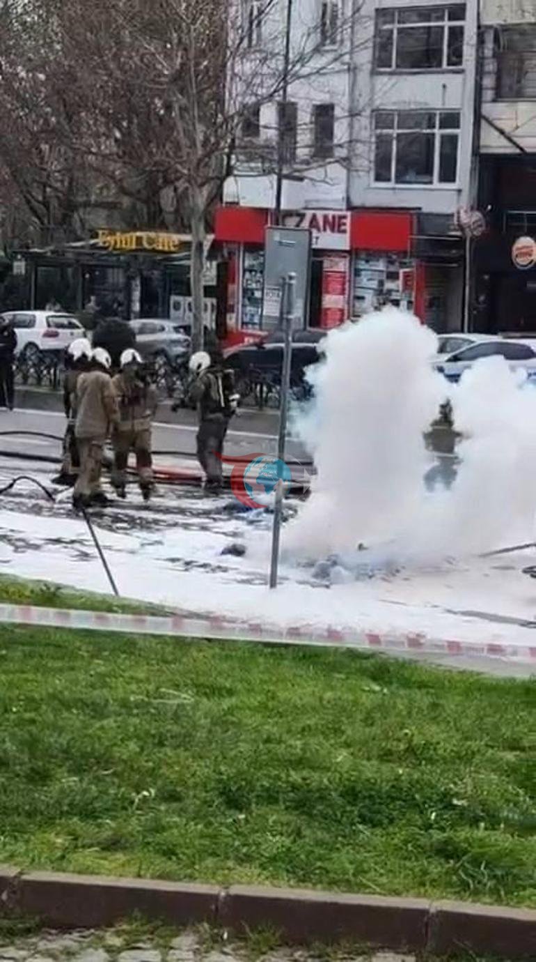 Fatihte çöp kamyonunda patlama Cadde trafiğe kapatıldı