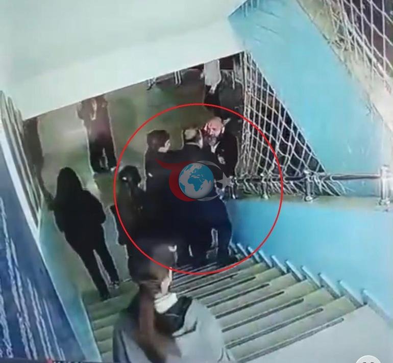 Okul koridorunda skandal görüntü: Senin etini kemiklerinden ayıracağım