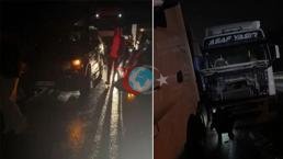 3 TIR birbirine girdi! Kilometrelerce araç kuyruğu oluştu