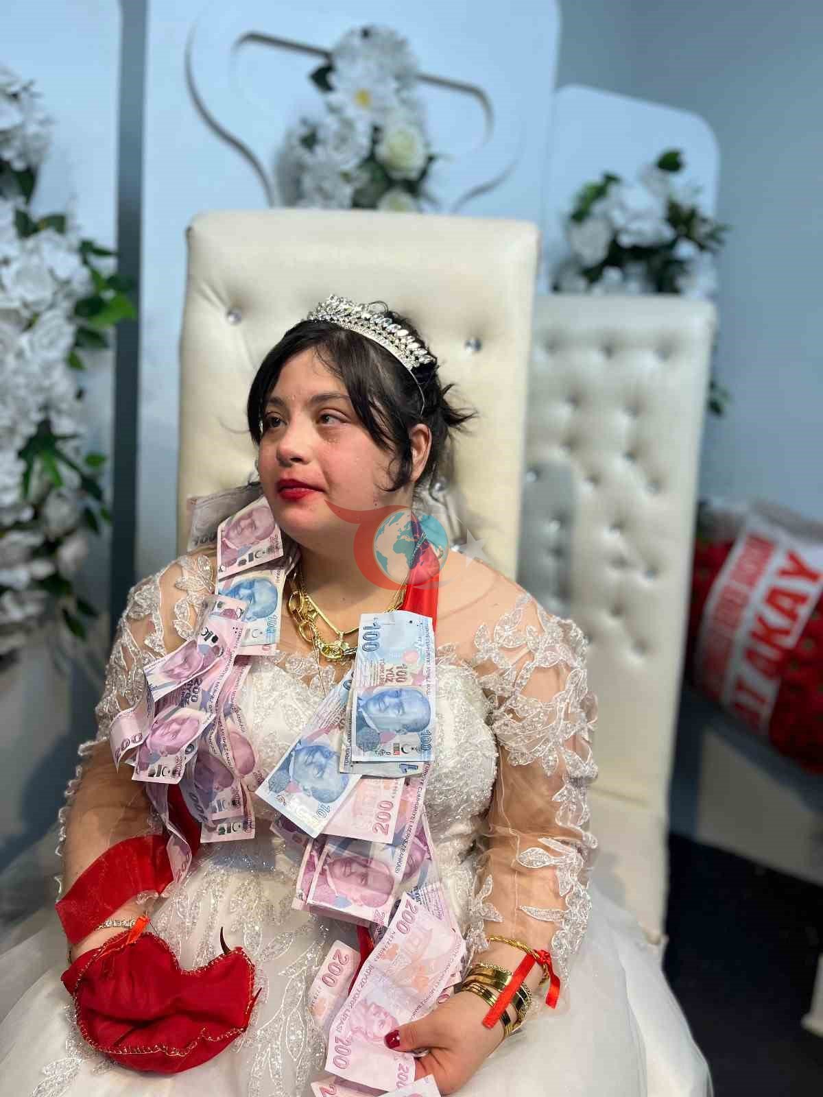 Down sendromlu Gülayfer&rsquo;in gelinlik hayali gerçek oldu