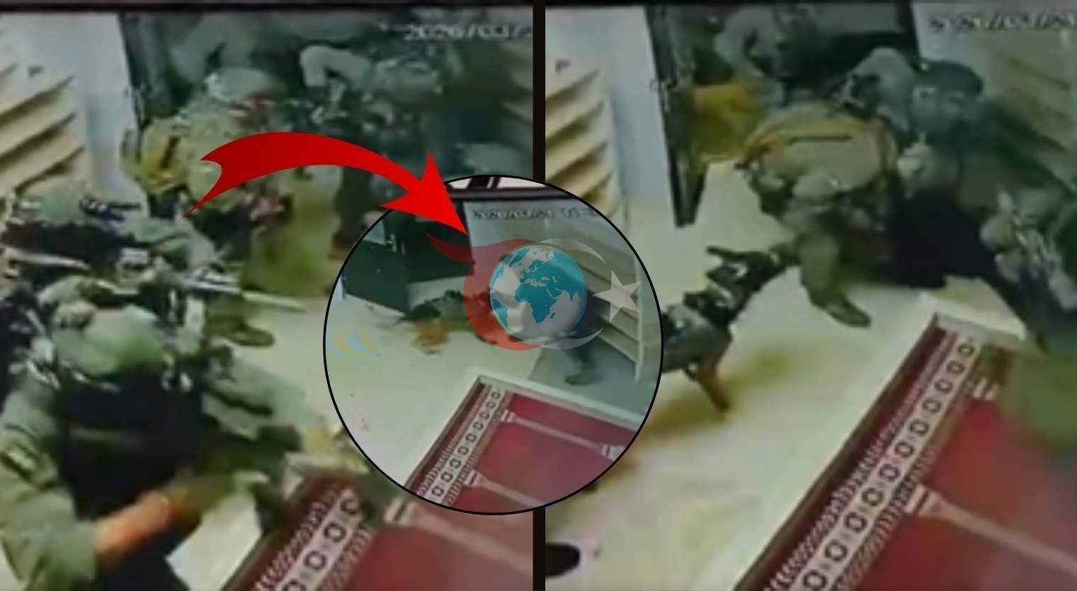 İsrail Askerleri Camiye Baskın Düzenleyerek Filistinliye Köpekle Saldırdı