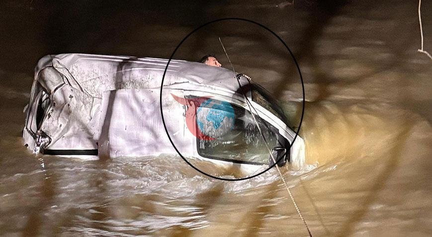 Aras Nehri'nde Korku Dolu Anlar: Sürücüyü Kurtarma Operasyonu