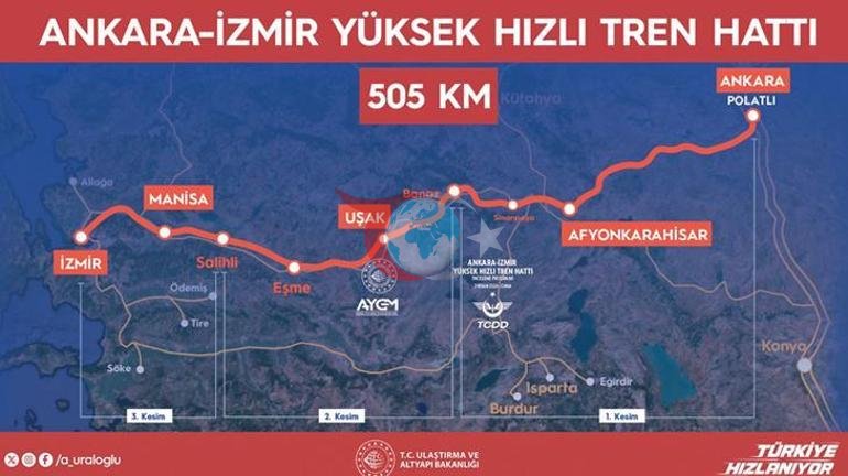 Ankara-İzmir arası hızlı tren 14 saatlik yol 3.5 saate düşecek