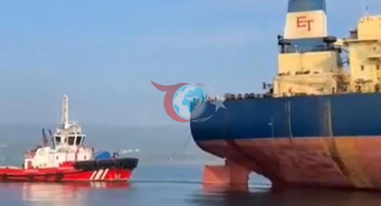 Çanakkale Boğazı’nda dev tanker arızası 274 metrelik gemi römorkörlerle çekildi