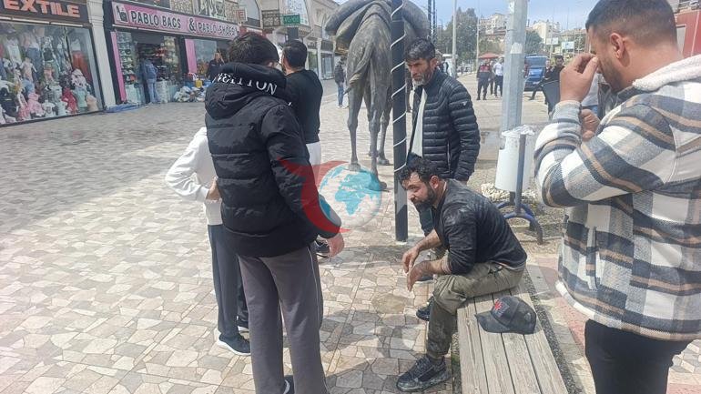 Butikte korku dolu anlar Alevler bir anda yükseldi: Esnaf ürünleri kurtarmak için seferber oldu