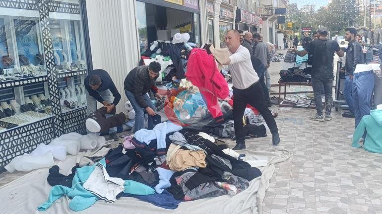 Butikte korku dolu anlar Alevler bir anda yükseldi: Esnaf ürünleri kurtarmak için seferber oldu