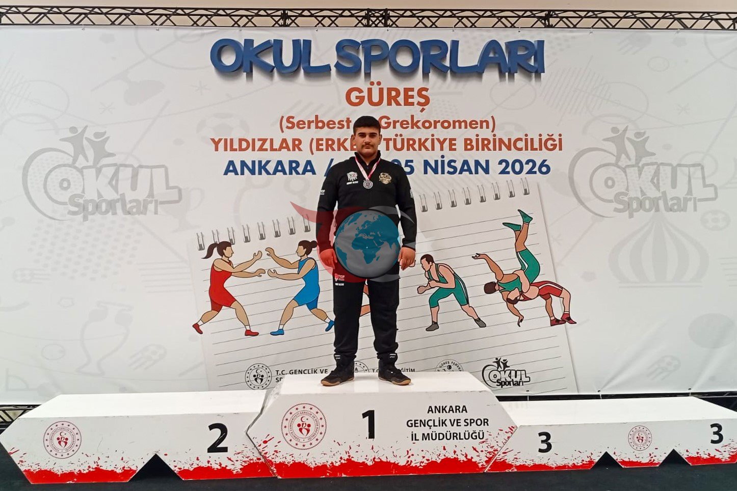 Manavgatlı güreşçi Umut Altay Türkiye ikincisi oldu