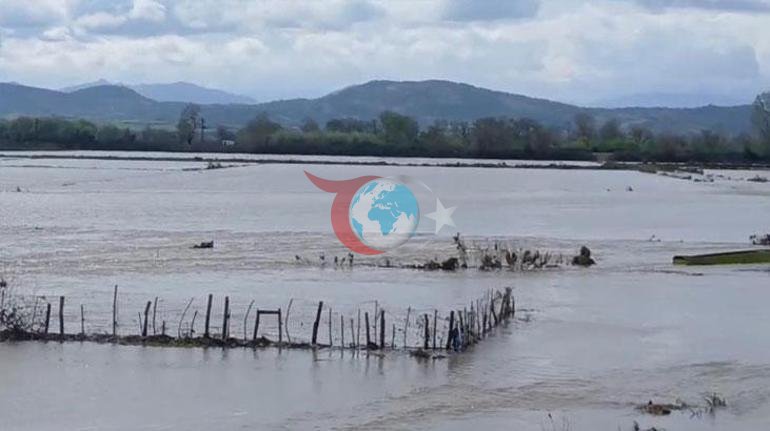 Edirne’de şiddetli yağmur: Meriç Nehri taştı, sular yollara ulaştı