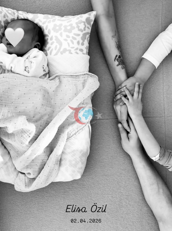 Mesut Özil ile Amine Gülşe'nin üçüncü çocukları dünyaya geldi