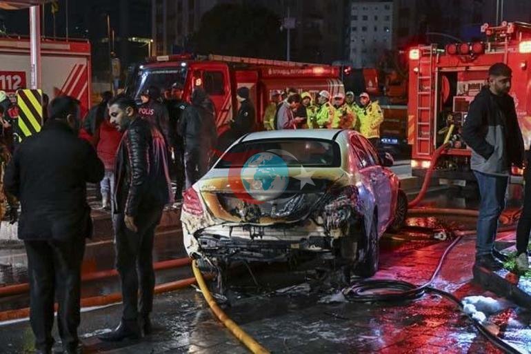 Beşiktaşta milyonluk yangın 15 lüks araç küle döndü