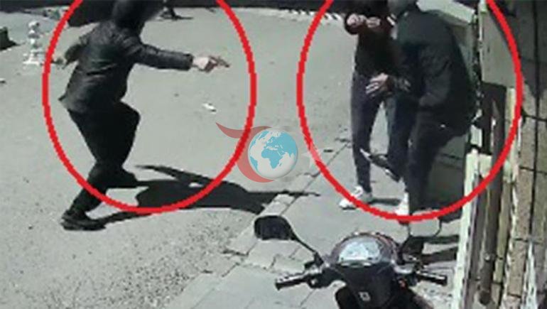 Sokak ortasında kurşun yağmuru Silahlı saldırıya bardakla karşılık verdi