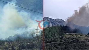 Osmaniyede orman yangını 2 saatte söndürüldü