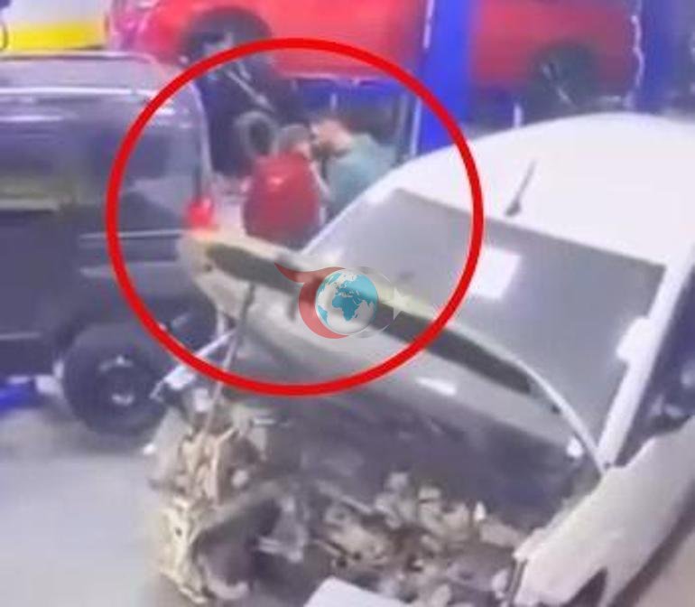 Bursa’da oto tamircisinde şiddet Telefona baktın diyerek çırağı dövdü