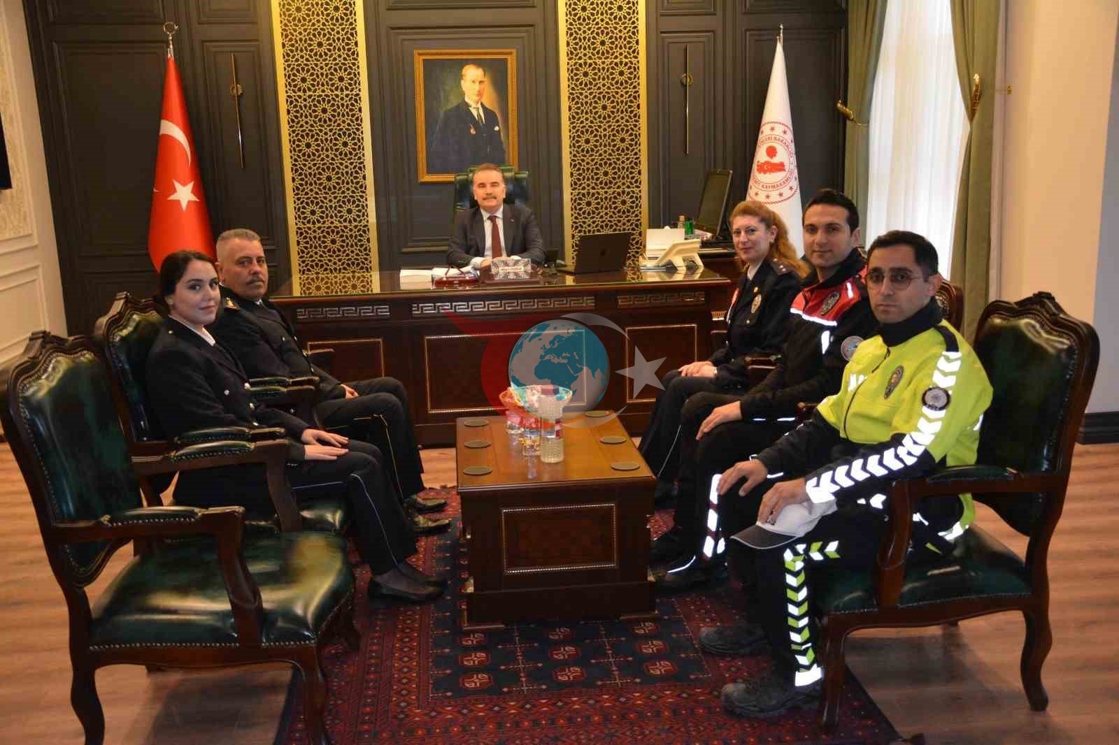 Polis Teşkilatı&rsquo;ndan, Kaymakam Odabaş&rsquo;a ziyaret