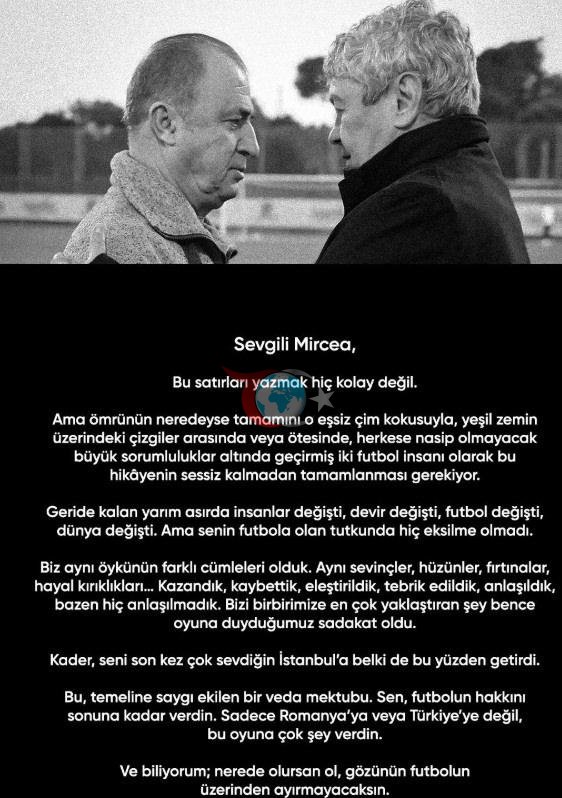 Fatih Terim'in Lucescu paylaşımı