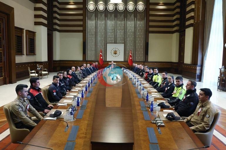 Cumhurbaşkanı Erdoğan, Polis Haftası’nda Bakan Çiftçi ve heyetini kabul etti