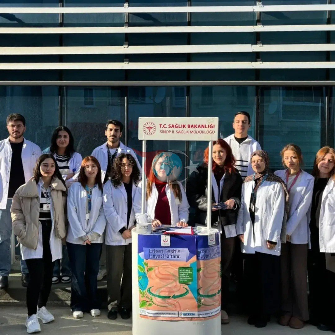 Sinop&rsquo;ta hemşire adayları kansere dikkat çekti