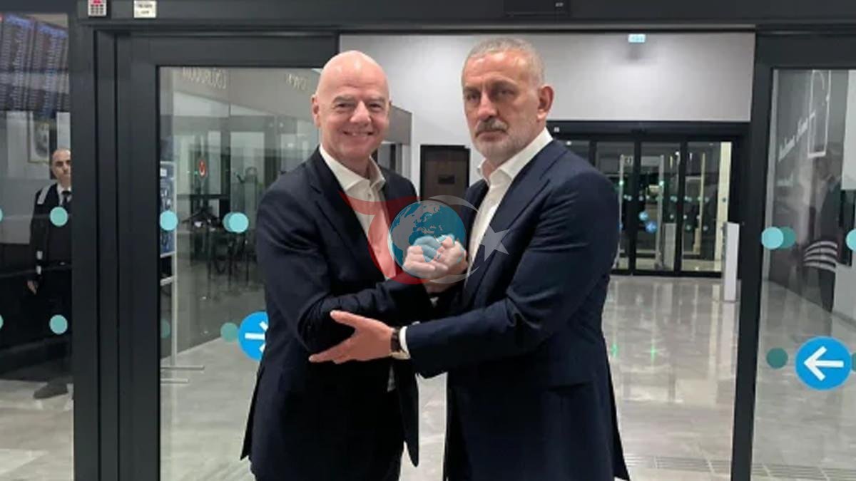 FIFA Başkanı Gianni Infantino ve TFF Başkanı İbrahim Hacıosmanoğlu