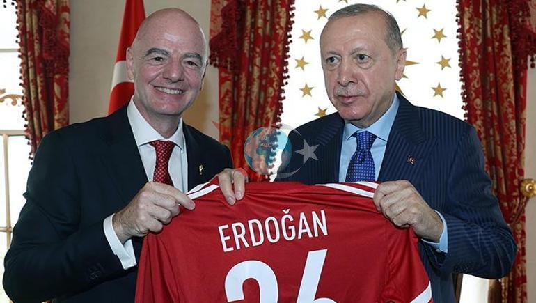 Cumhurbaşkanı Erdoğan, FIFA Başkanı Infantino’yu kabul etti