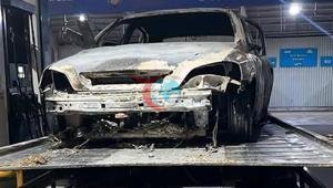 Sakaryada yanan otomobilde insan kemikleri bulundu