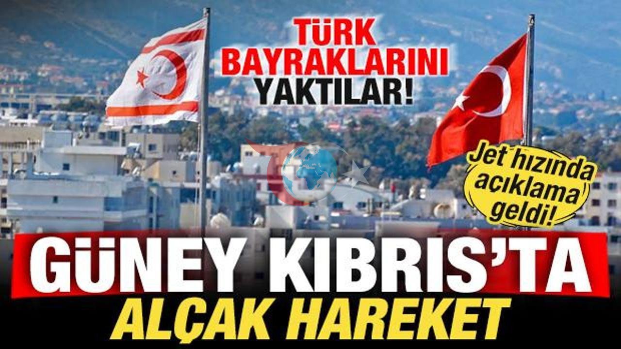 Güney Kıbrıs'ta Gerilim: Türk Bayrakları Ateşe Verildi, Tepkiler Çığ Gibi