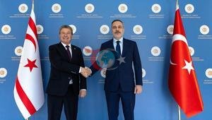 Dışişleri Bakanı Hakan Fidan, KKTC Başbakanı Üstel ile görüştü