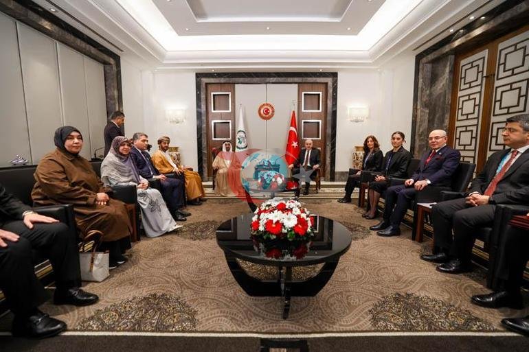 TBMM Başkanı Kurtulmuş, Arap Parlamentosu Başkanı Alyammahi ile görüştü
