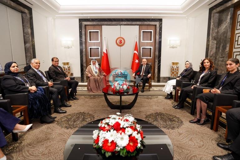 TBMM Başkanı Kurtulmuş, Bahreyn Temsilciler Meclisi Başkanı Al Musalam ile görüştü
