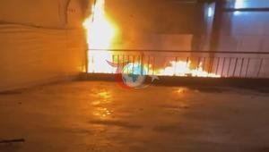 Taksim Metro İstasyonunda korkutan yangın