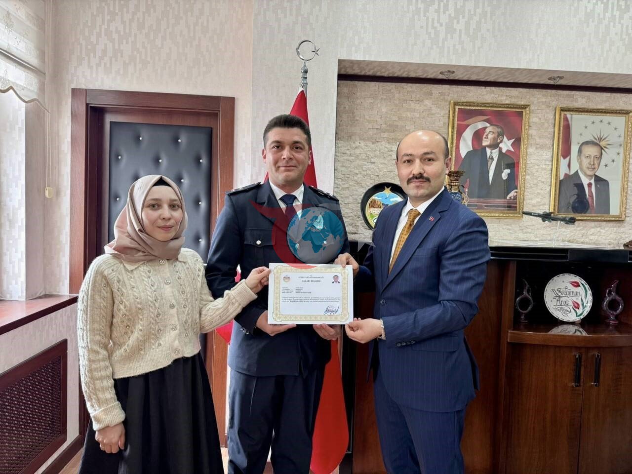 Güzelyurt&rsquo;ta özverili kamu çalışanlarına başarı belgesi