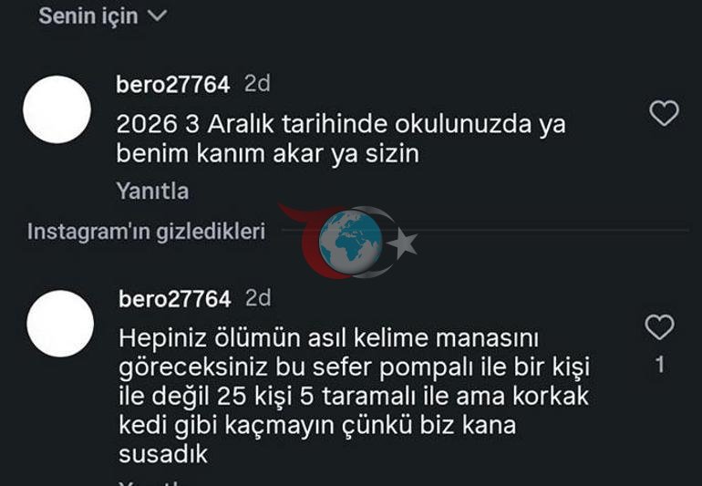 Siverekteki okul saldırı sonrası intikam mesajları